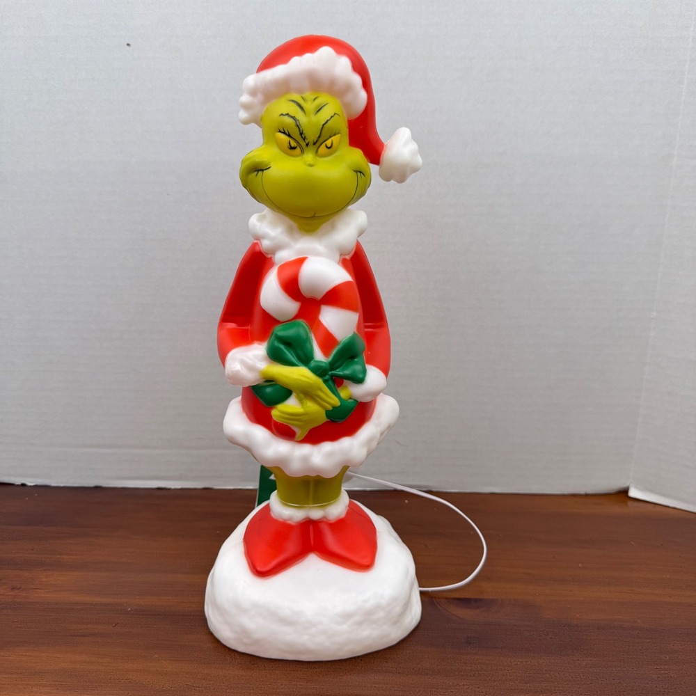 The Grinch Dr Seuss Christmas Blow Mold Lighted Decor 14 Inch Hobby Lobby